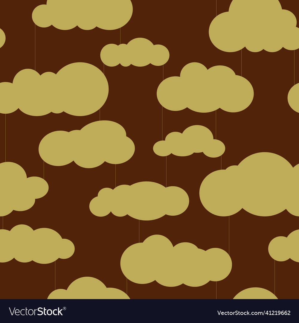 Seamless square pattern with clouds and rain vector image Seamless square pattern with clouds and rain