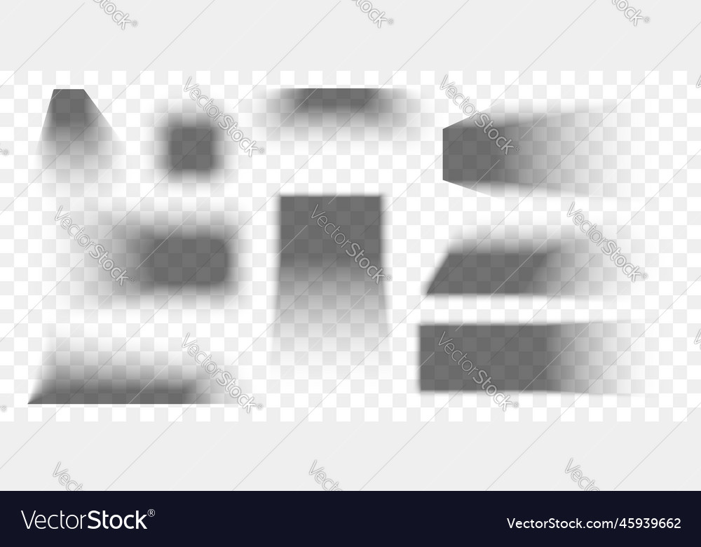 Set of square and rectangle shadow effects