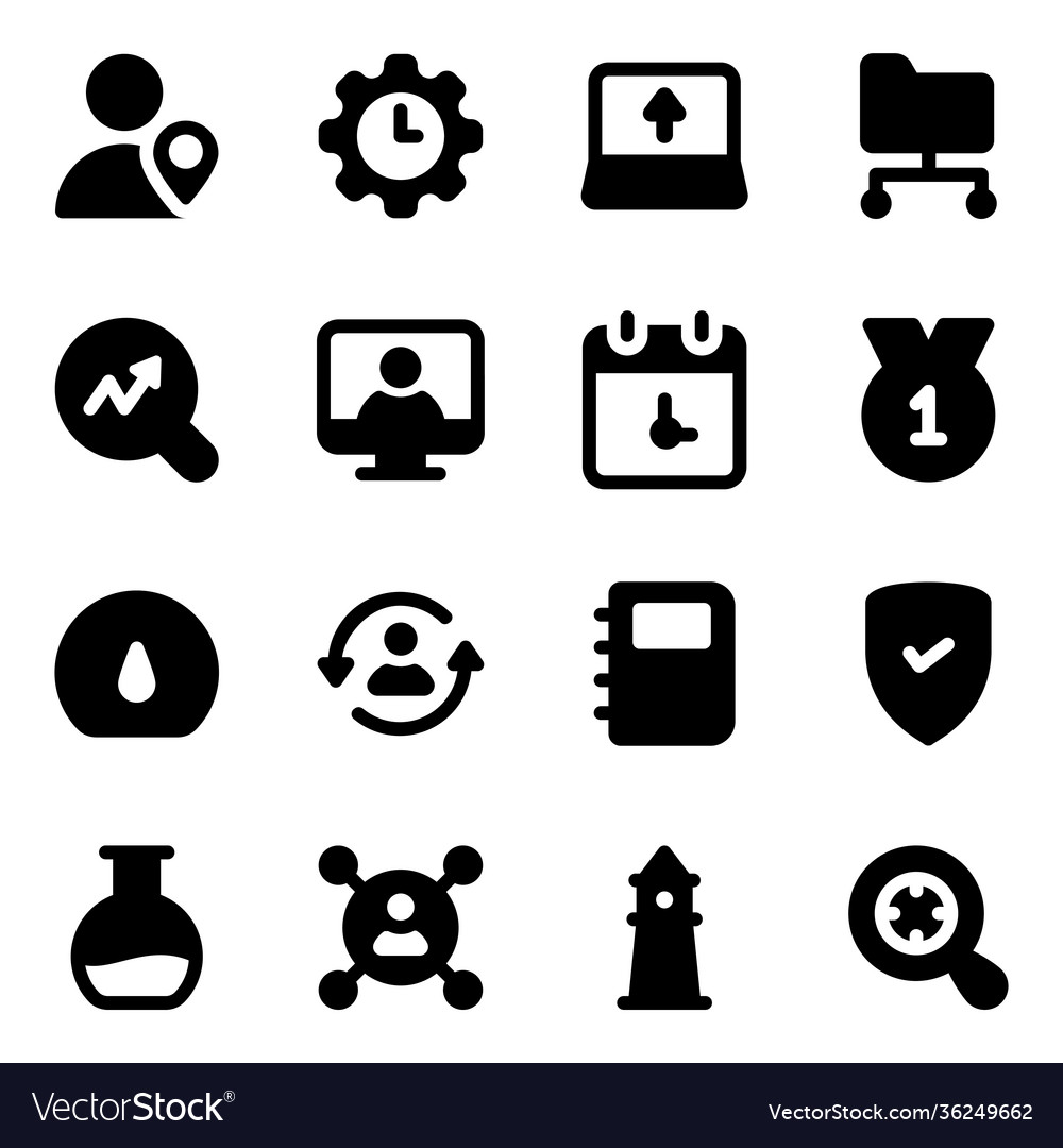 Trendy filled icons business management