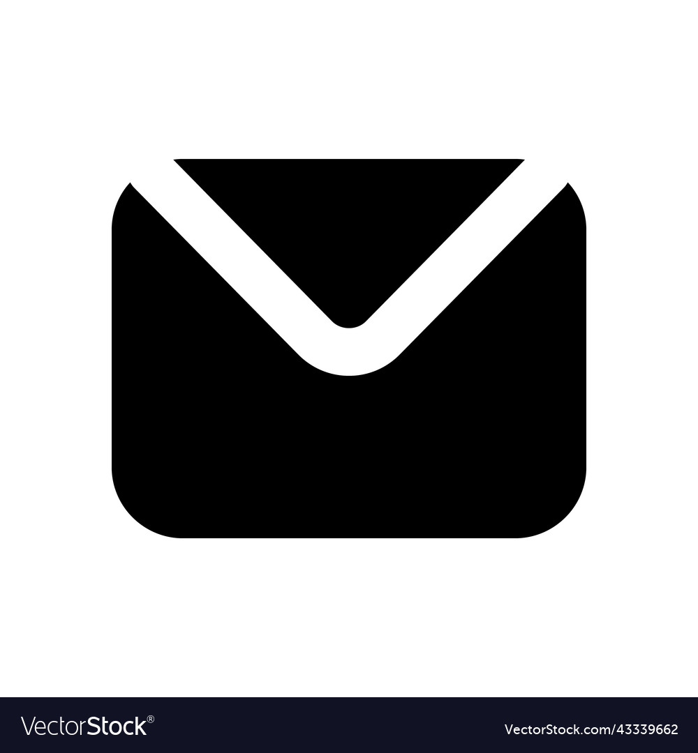 Unread message black glyph ui icon