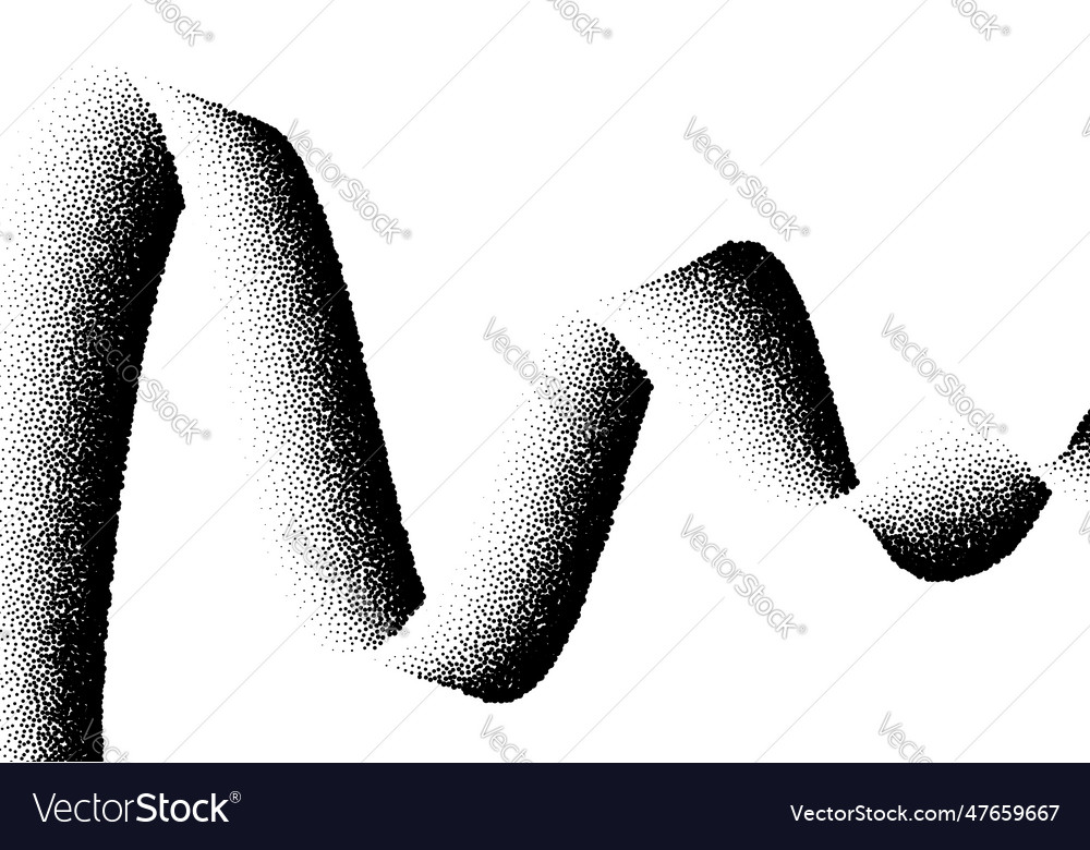 Abstract background with wave of scattered dots Vector Image Abstract background with wave of scattered dots