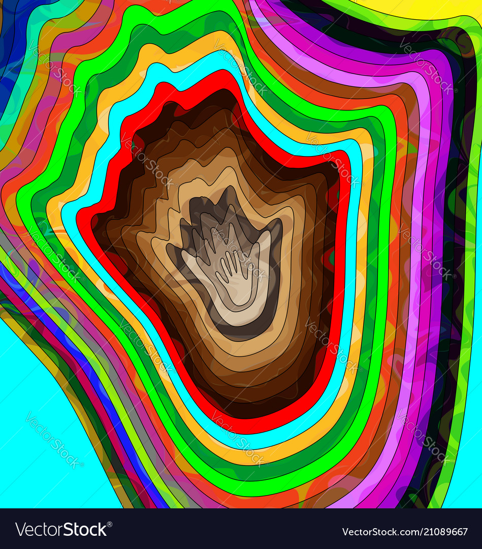 Abstract color image of hand vector image Abstract color image of hand