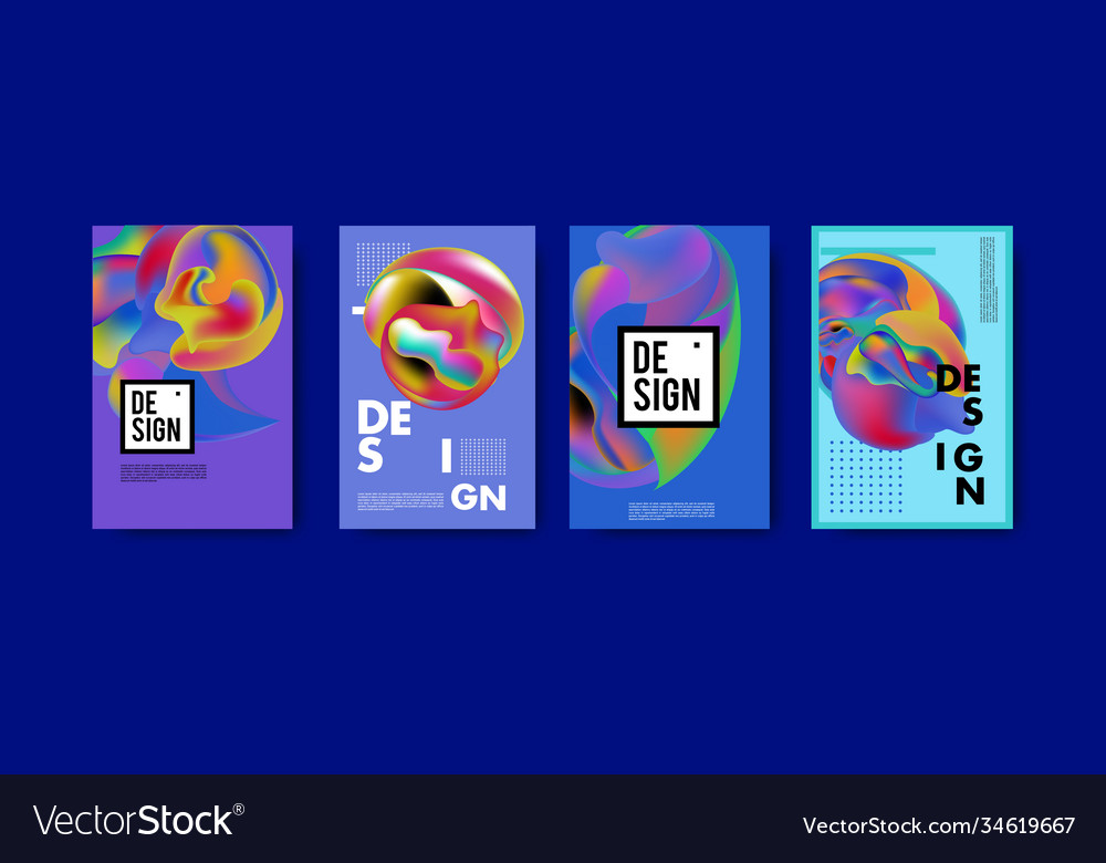 Abstract colorful liquid and fluid pattern vector image Abstract colorful liquid and fluid pattern