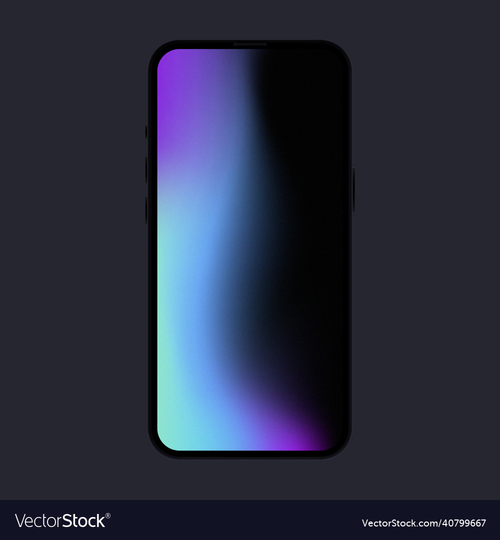 Blue gradient smartphone mockup front view model vector image Blue gradient smartphone mockup front view model