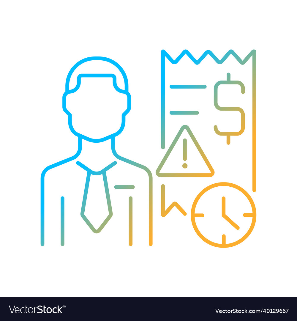 Collector gradient linear icon Vector Image Collector gradient linear icon
