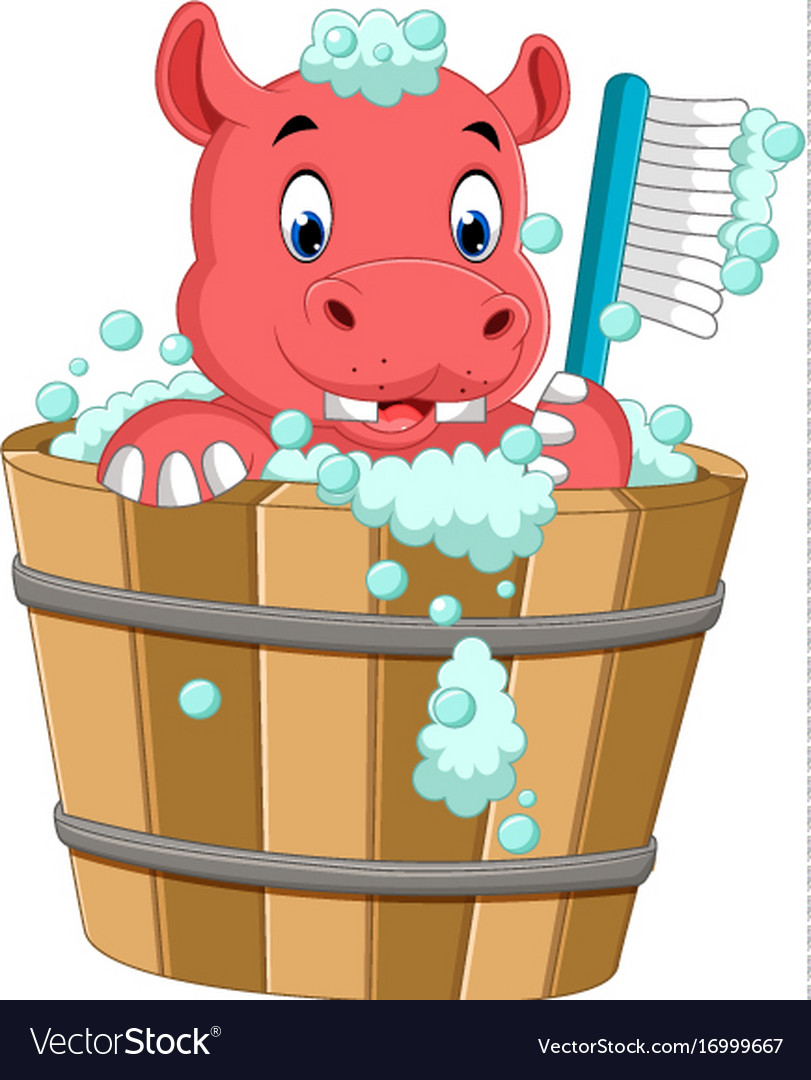 Baby Hippo Bath Time