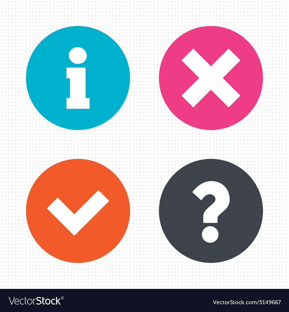 Information icons question faq symbol