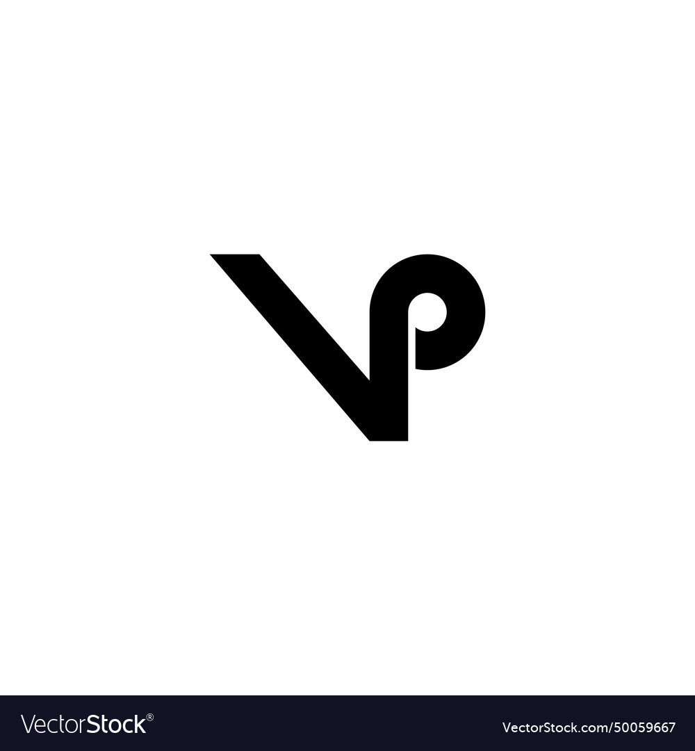 Buchstaben vp verbinden geometrisches Symbol einfaches Logo