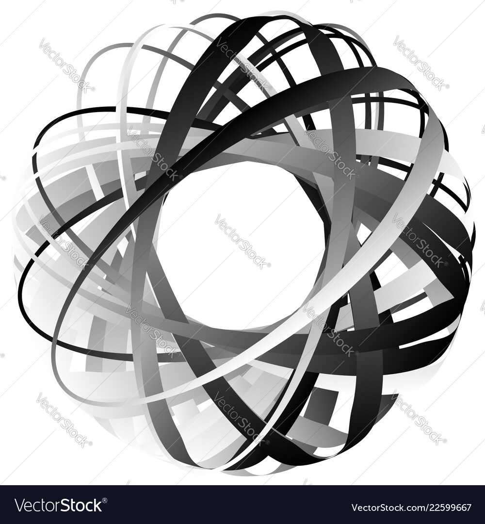 Random circular element abstract monochrome vector image Random circular element abstract monochrome