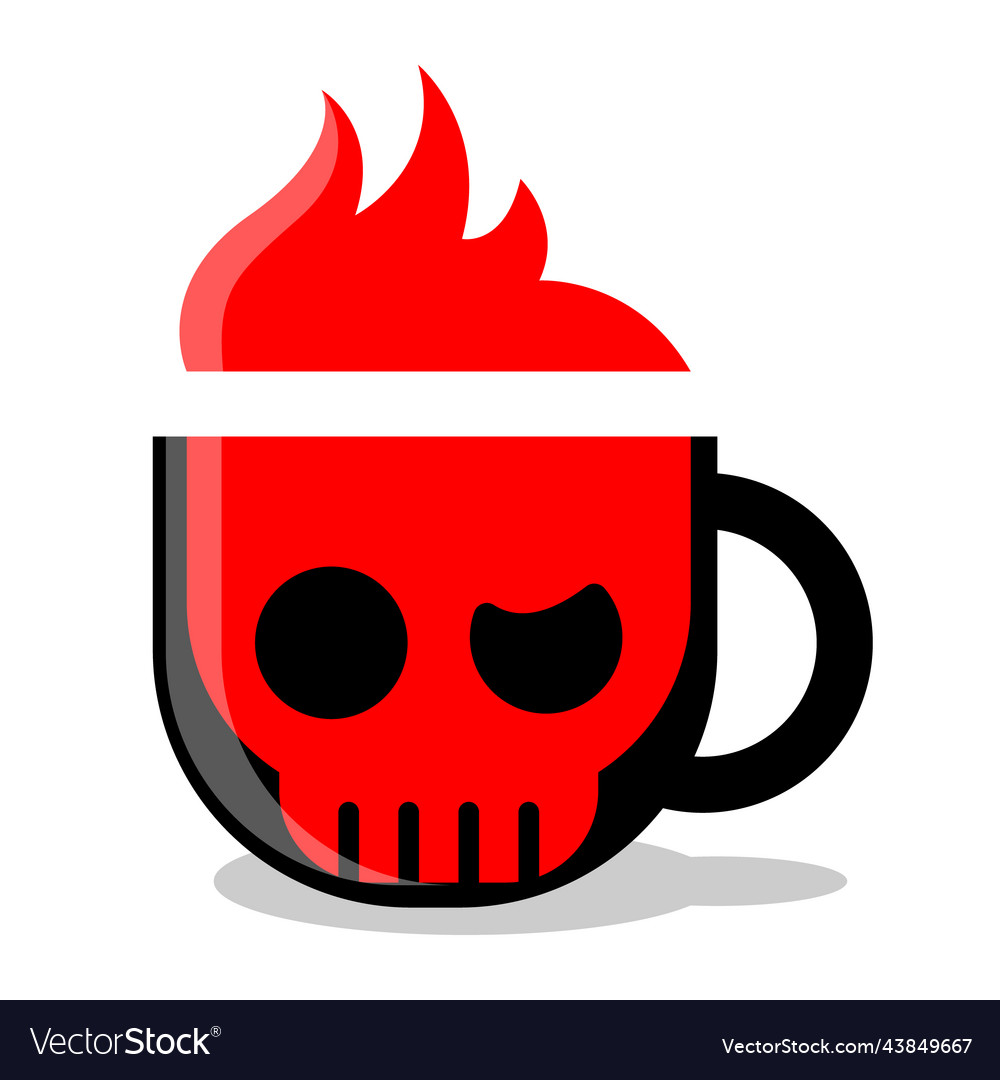 Totenkopf Logo mit feuergerafften Haaren vector image Totenkopf Logo mit feuergerafften Haaren