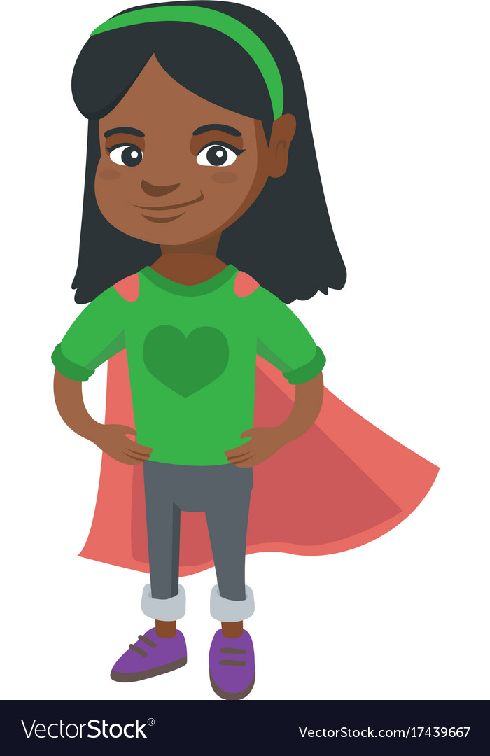 Superhero Girl in Red Cloak