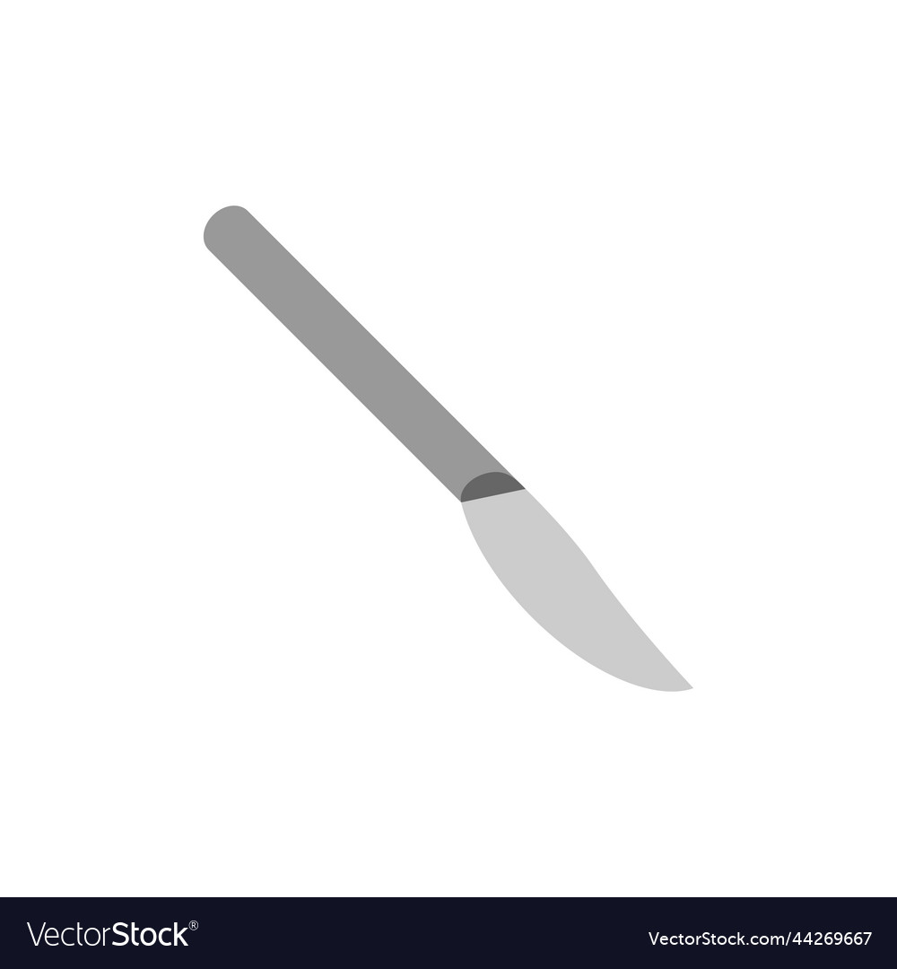 Surgical Scalpel Icon Flat Style Royalty Free Vector Image