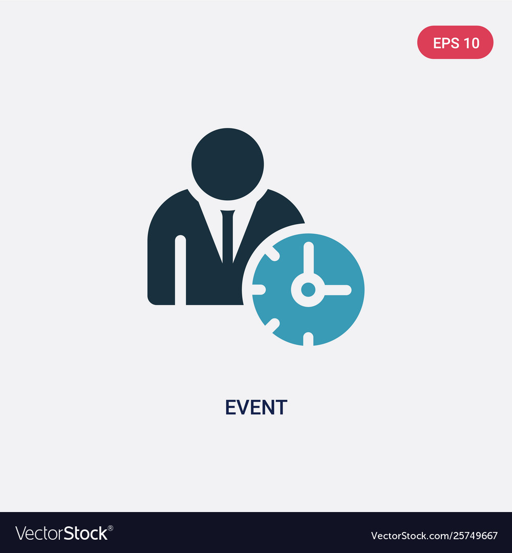 Two color event icon from time management concept