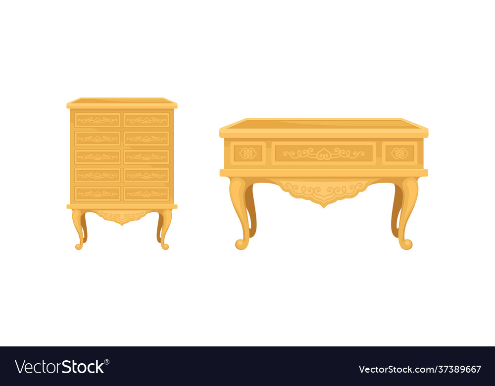 Vintage furniture and interior design with drawer