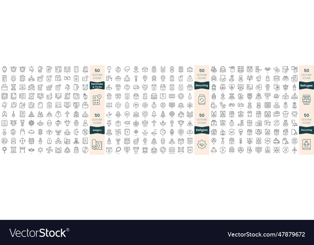 300 thin line icons bundle in this set include Vector Image 300 thin line icons bundle in this set include