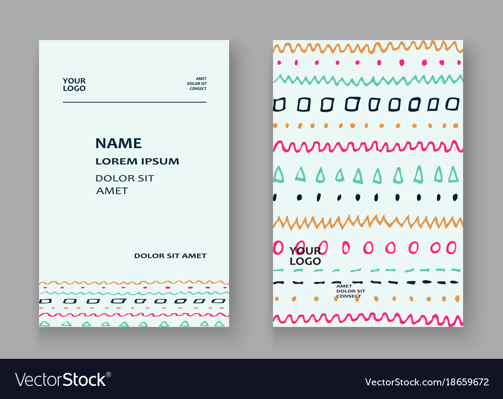 Abstract pattern with color hand drawn strokes