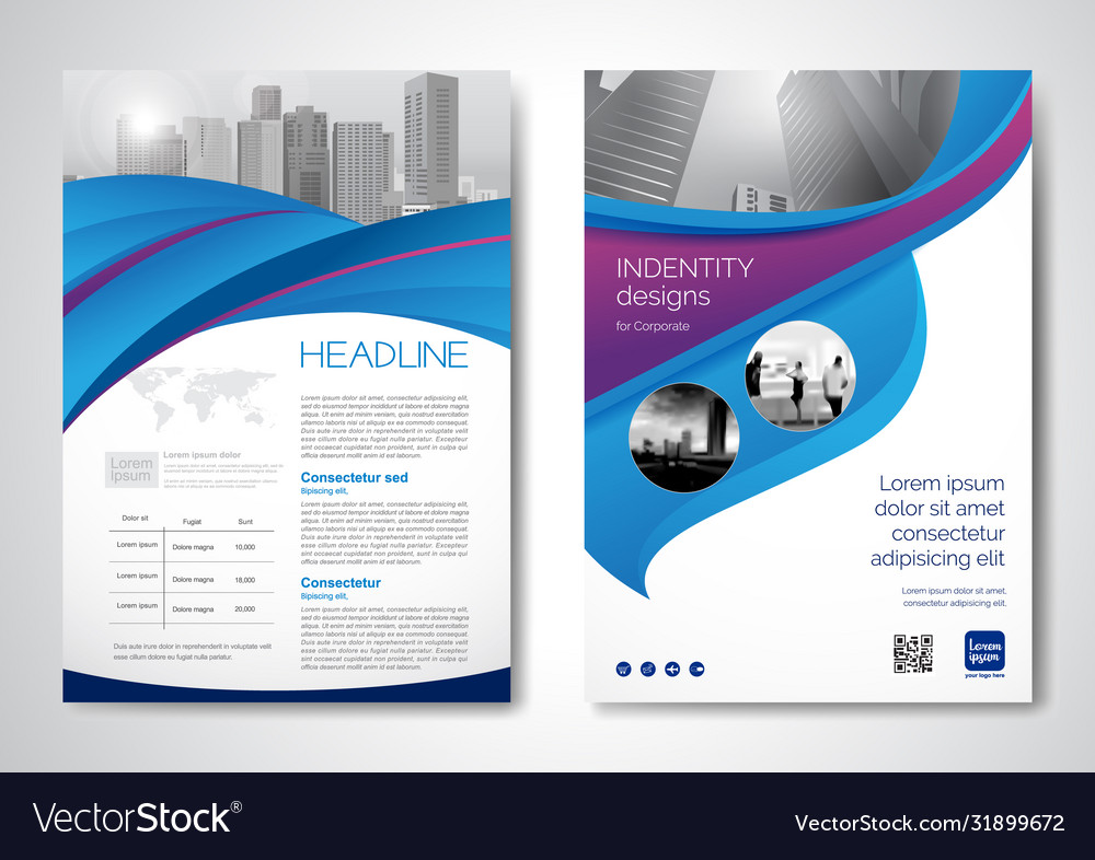 Business flyer template set Royalty Free Vector Image