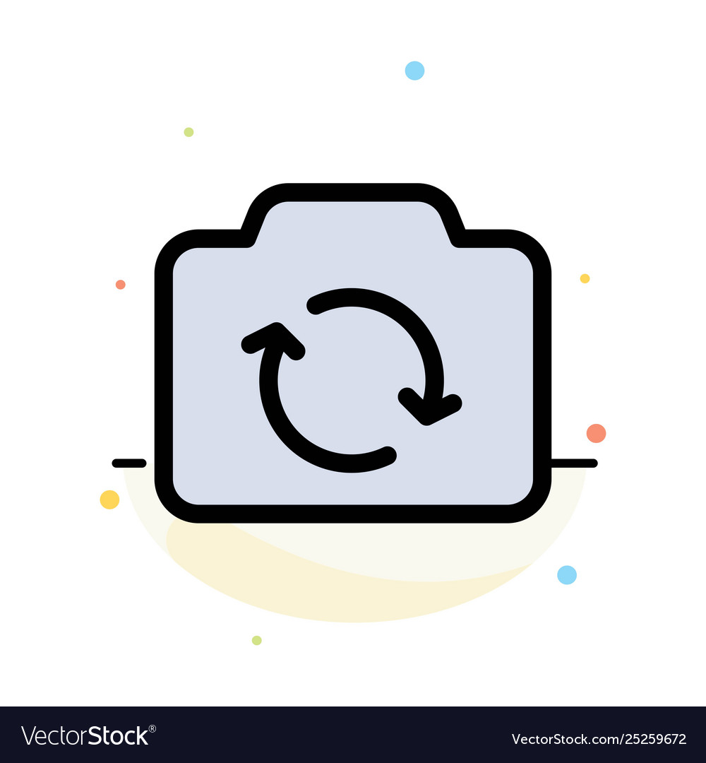 Camera refresh basic ui abstract flat color icon