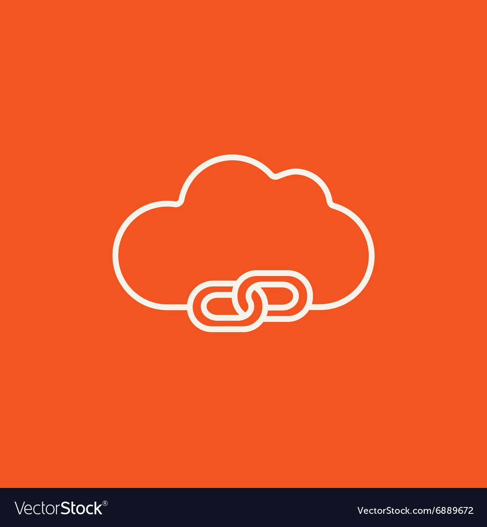 Cloud computing line icon
