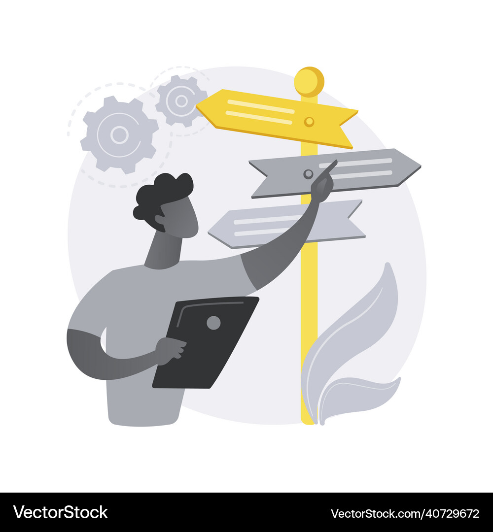 Decision making abstract concept Royalty Free Vector Image