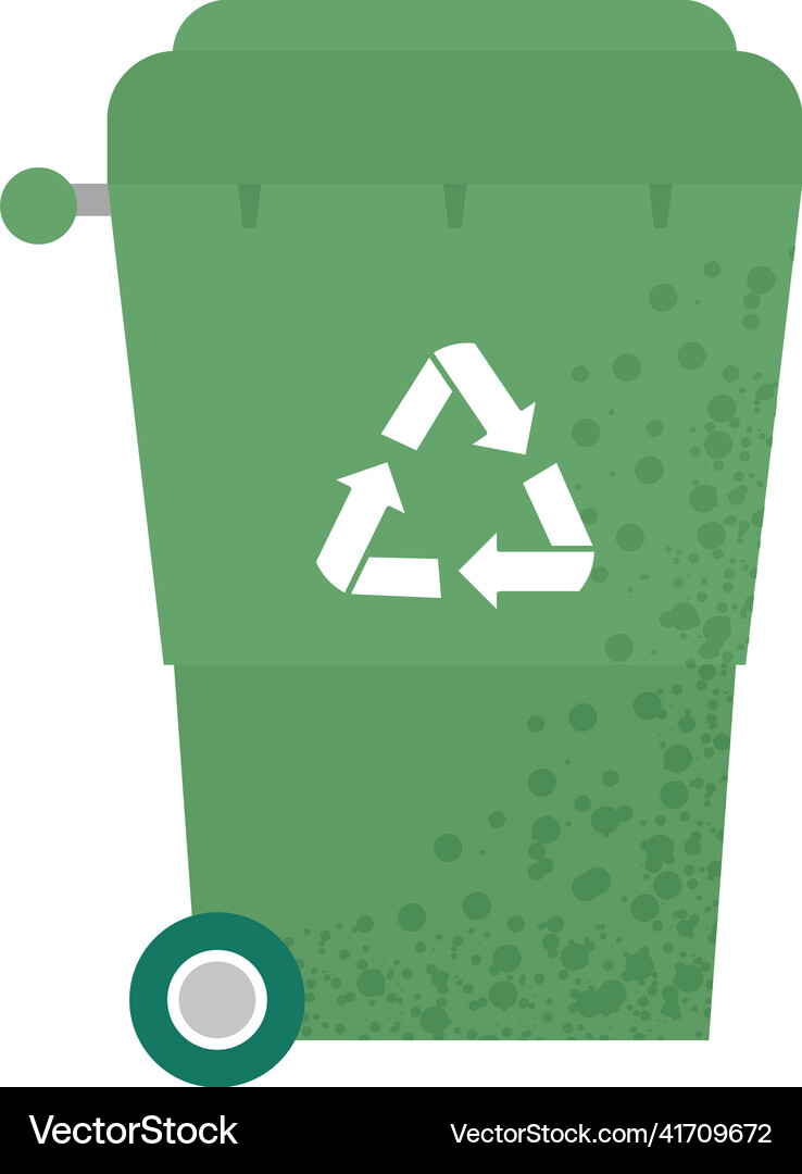 Green recycle bin Royalty Free Vector Image - VectorStock