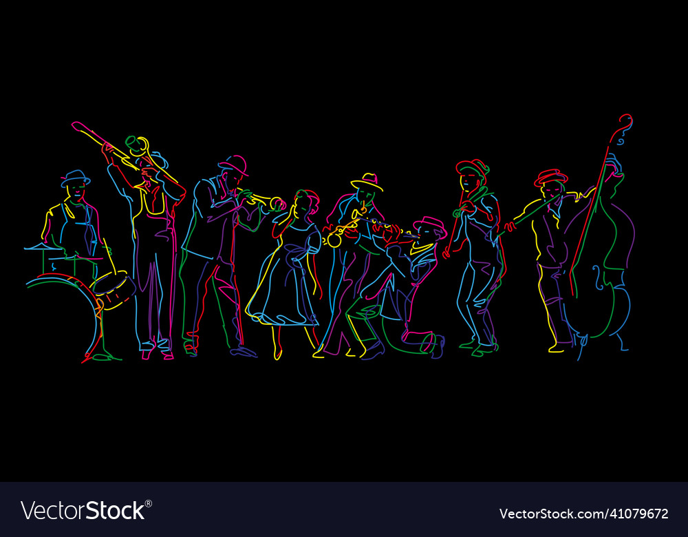 Jazz Band Royalty Free Vector Image Vectorstock