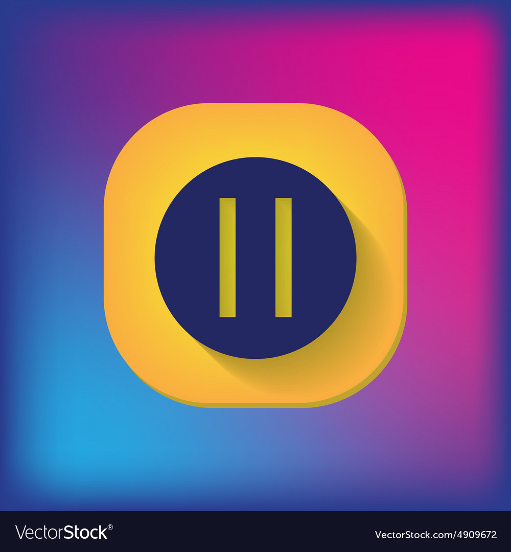 Pause sign web icon on background