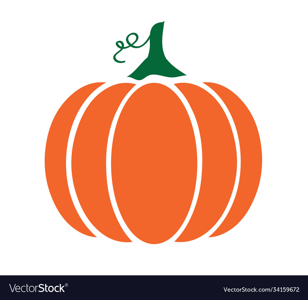 Pumpkin with swirls Royalty Free Vector Image - VectorStock