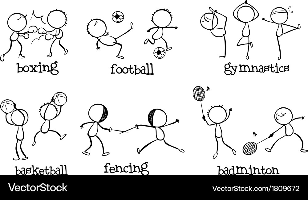 Six different indoor and outdoor activities Vector Image