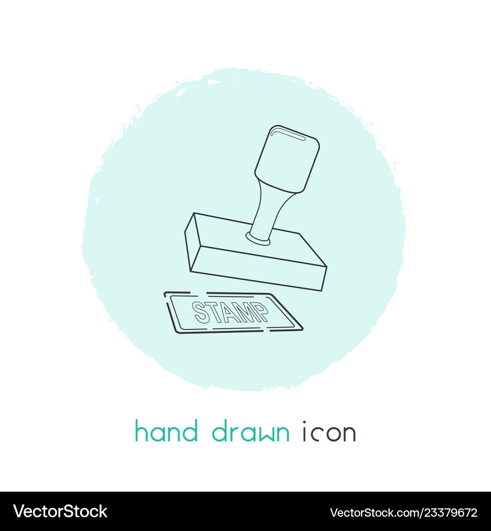 Stamp icon line element Royalty Free Vector Image