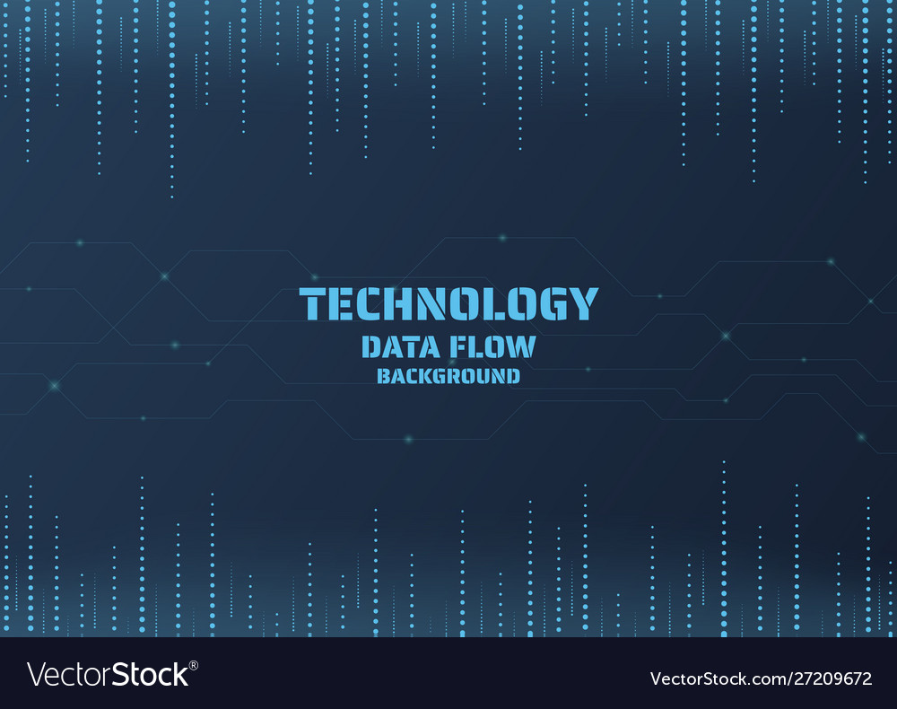 Technology background data flow modern style vector image Technology background data flow modern style