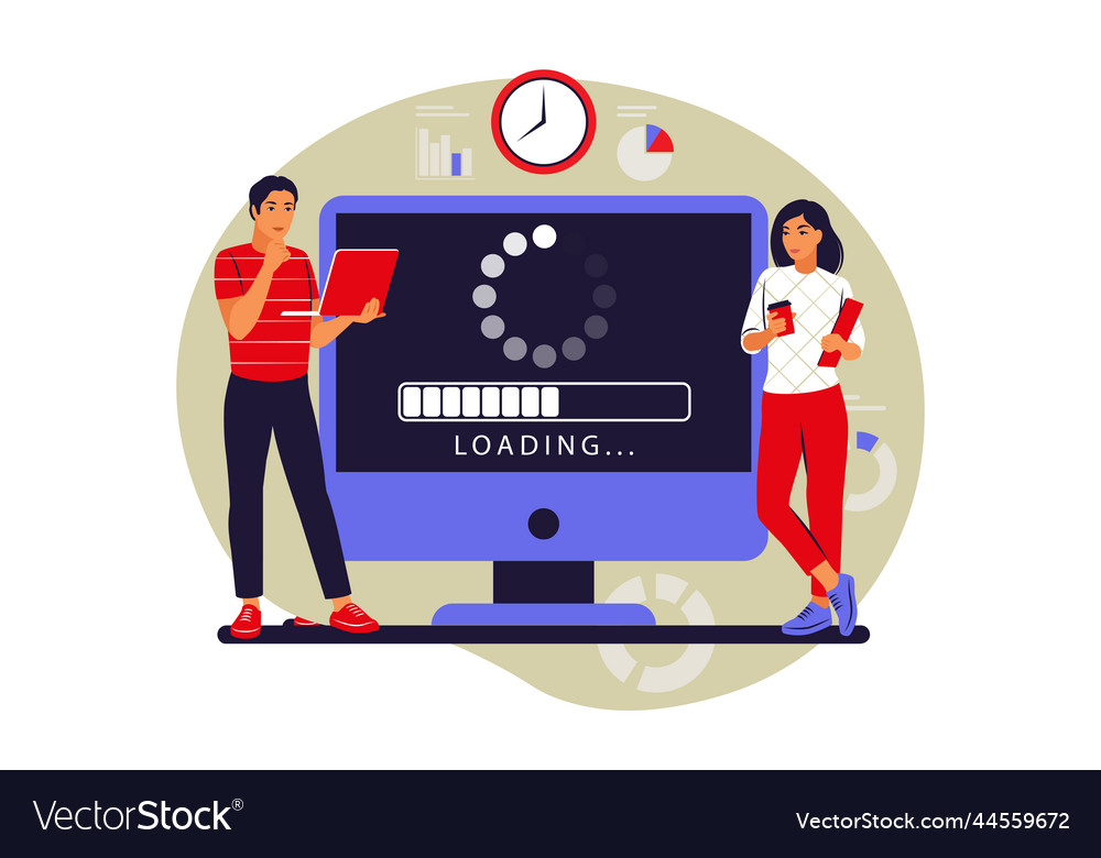 Update-Konzept Programmierer Upgrade-Betrieb vector image Update-Konzept Programmierer Upgrade-Betrieb