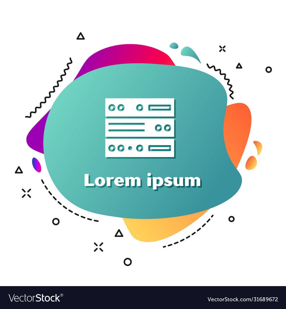 White server data web hosting icon isolated Vector Image White server data web hosting icon isolated