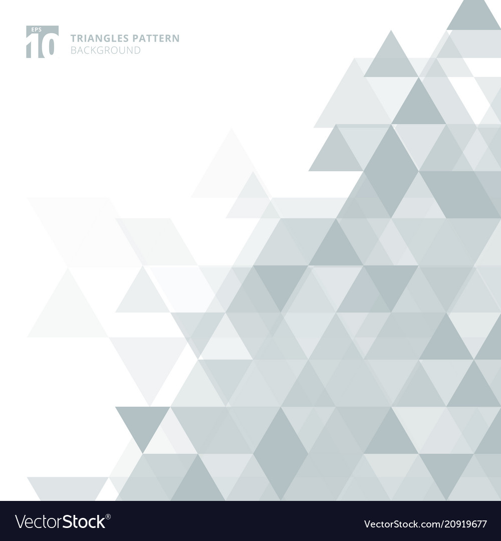 Abstract gray triangles geometric on white Vector Image