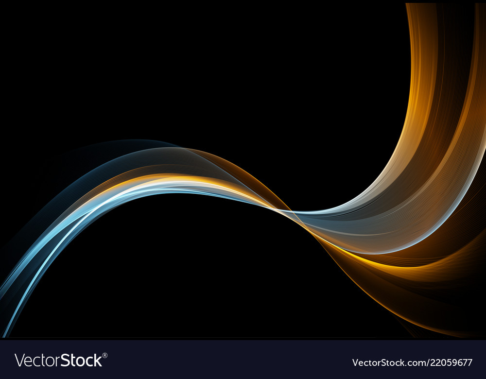 Abstract shiny color wave design element Vector Image