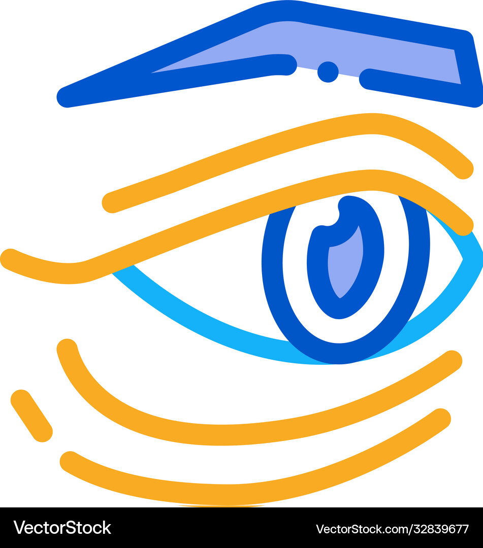 Bags under eyes icon outline Royalty Free Vector Image