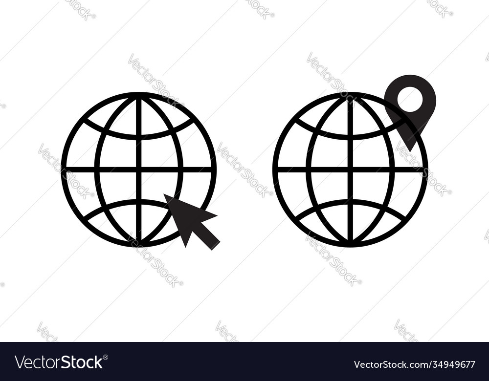 Go to web icon 10 eps isolated vector image Go to web icon 10 eps isolated