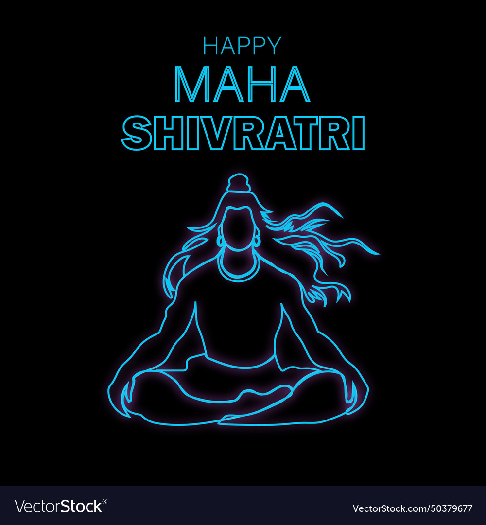 Happy maha shivaratri greetings royalty free vector image