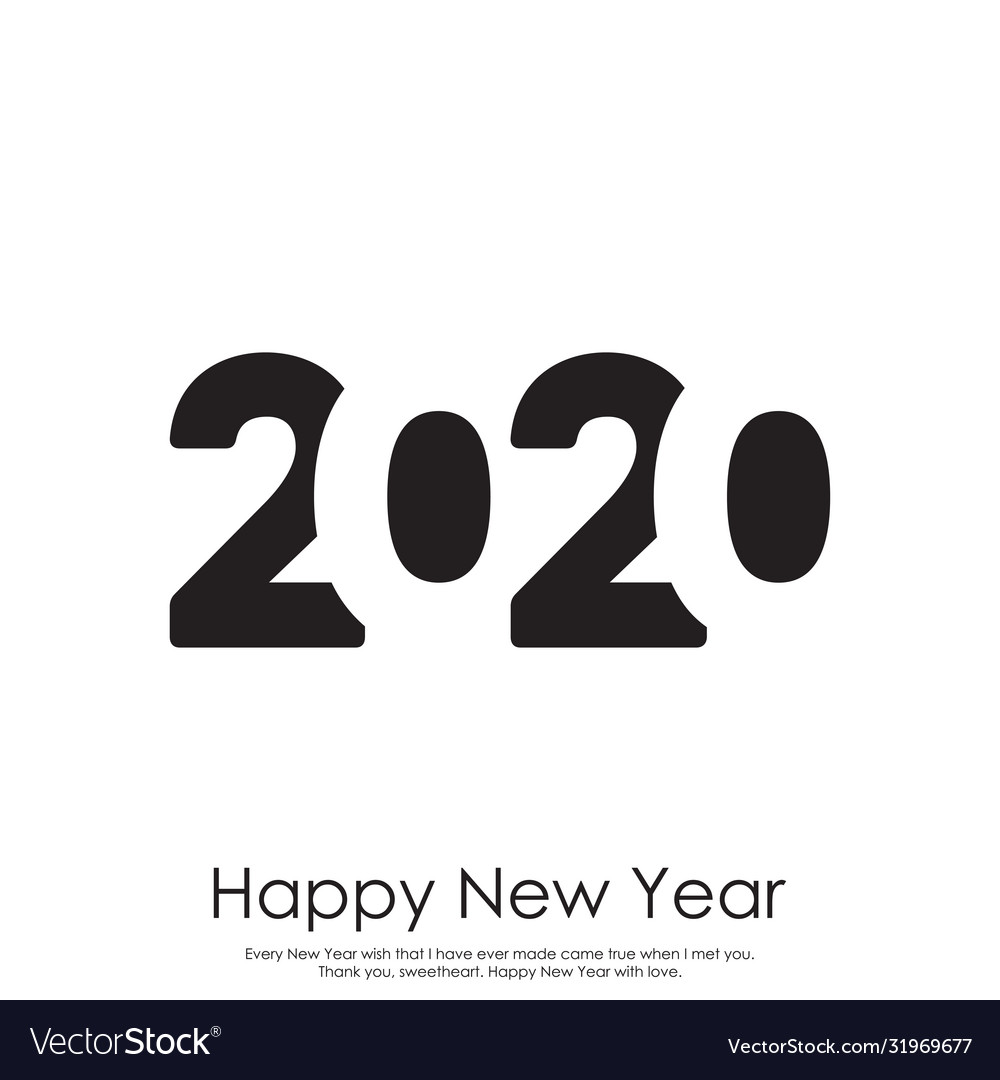 Happy new year christmas card with black vector image Happy new year christmas card with black
