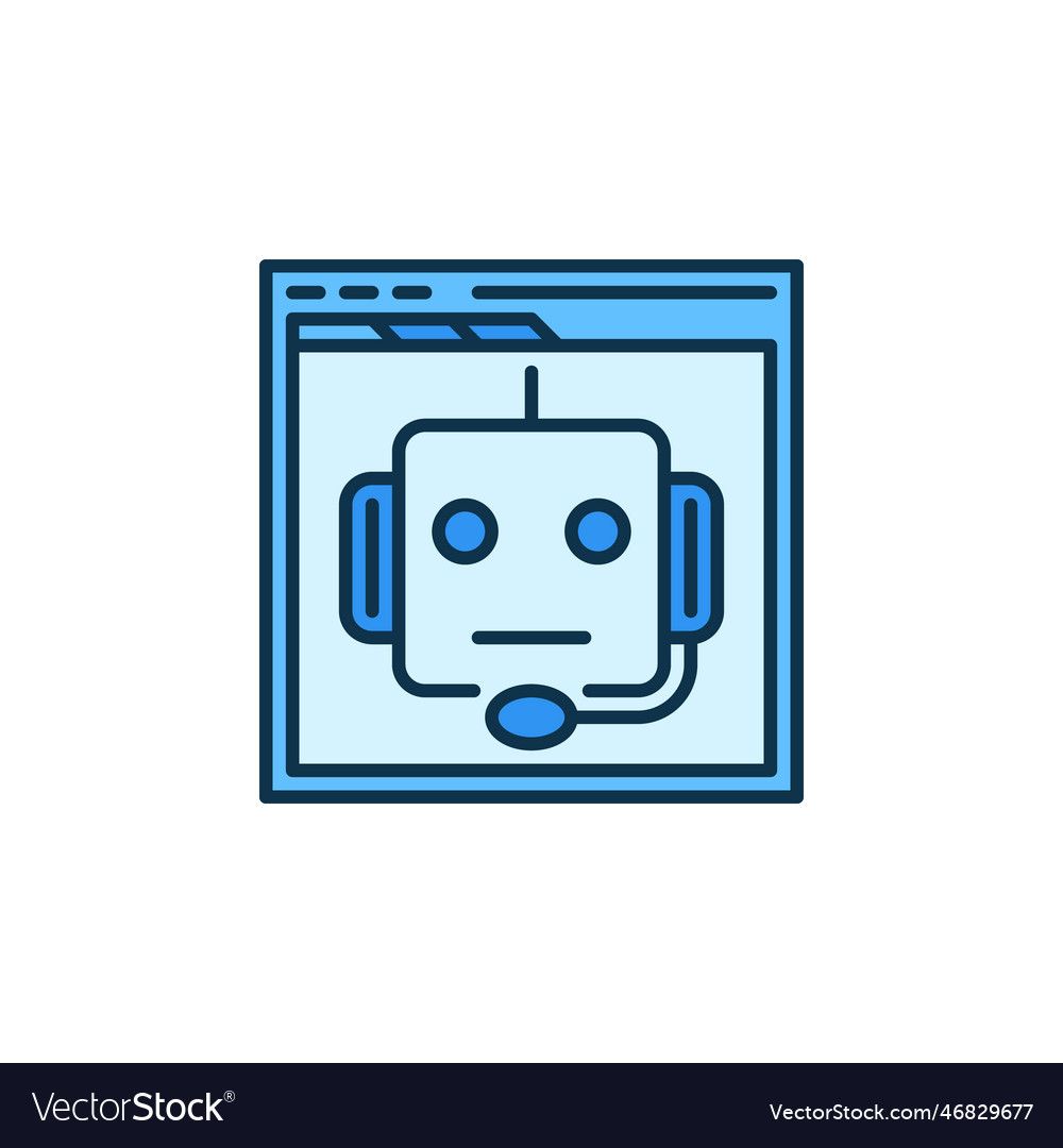 Internet or web chatbot concept colored icon