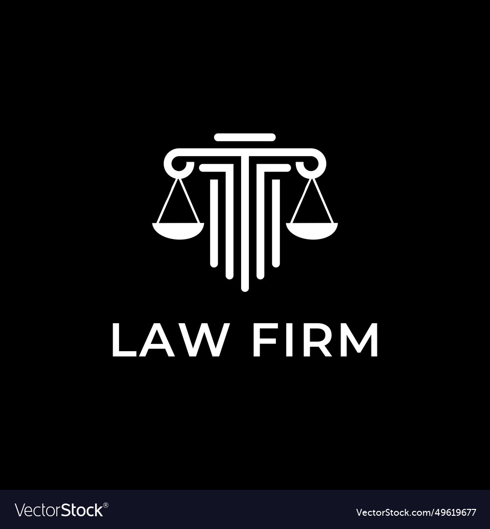 Law office logo lawyer services template