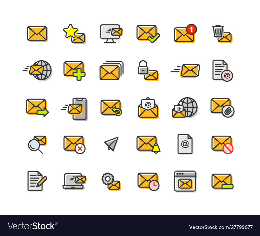 Mail Icon Set - Communication & Messaging