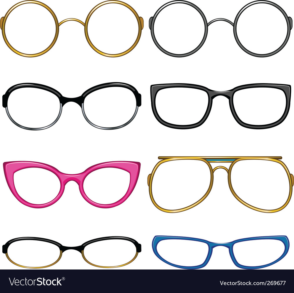 Reading glasses Royalty Free Vector Image - VectorStock