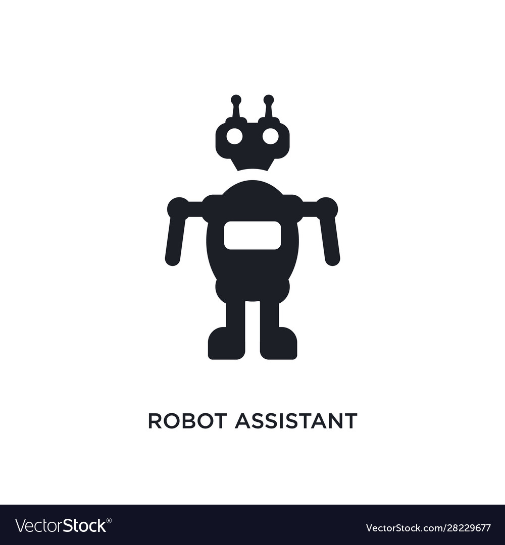 Robot assistant isolated icon simple element from