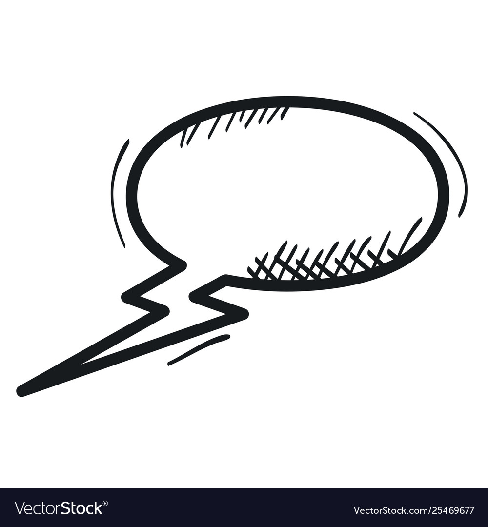 Speech bubble message drawing Royalty Free Vector Image
