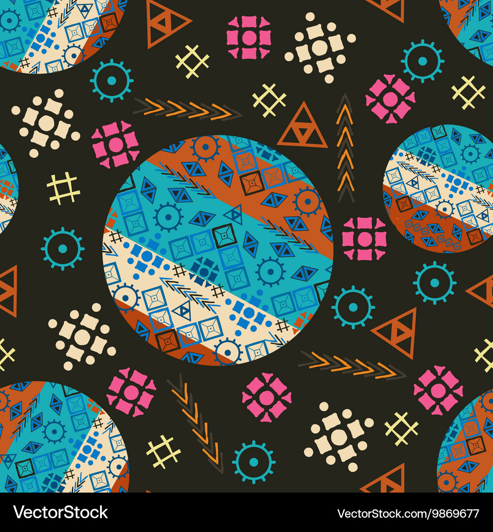 Tribal seamless pattern Royalty Free Vector Image