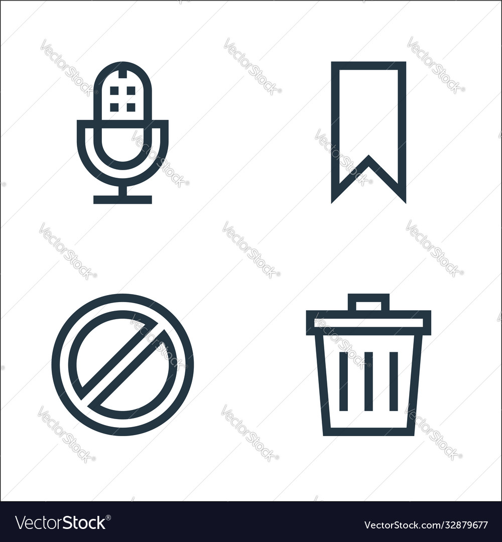 Web essentials line icons linear set quality vector image Web essentials line icons linear set quality