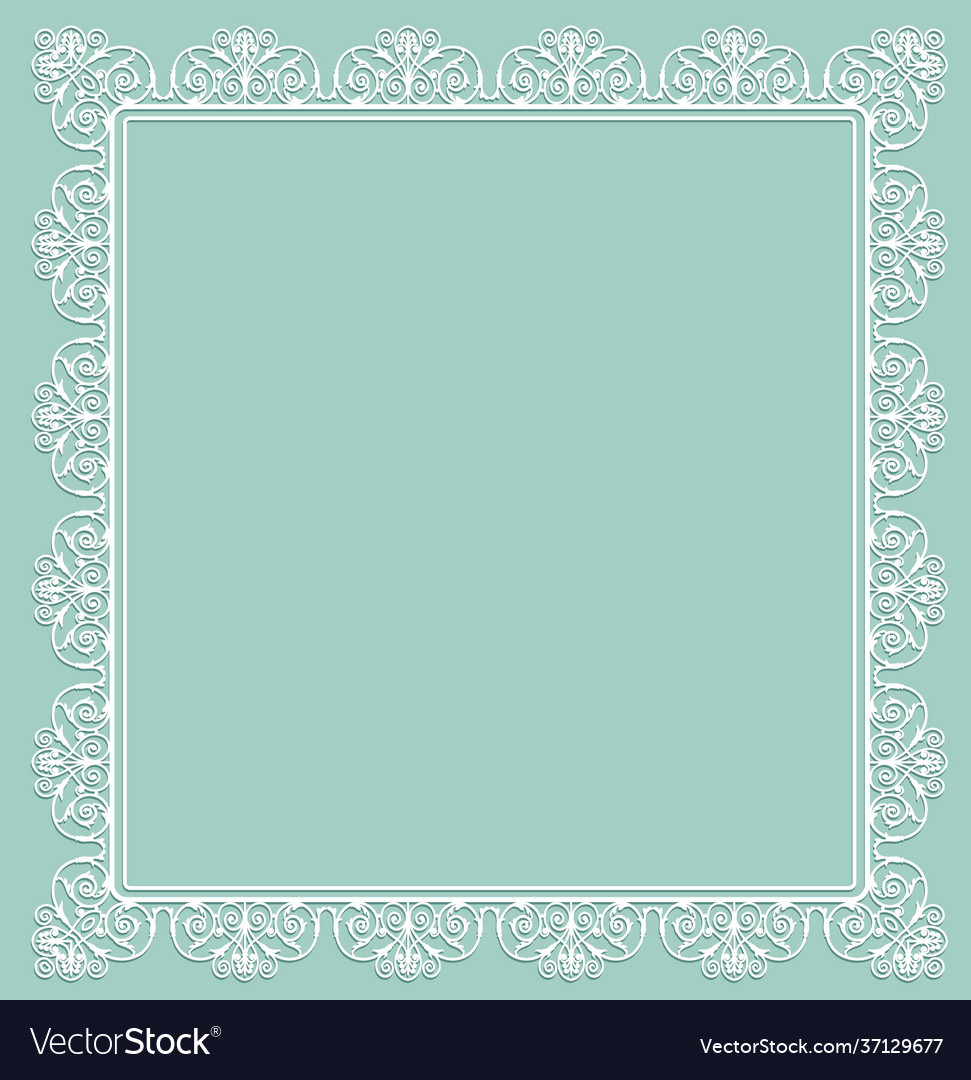 White openwork frame Royalty Free Vector Image