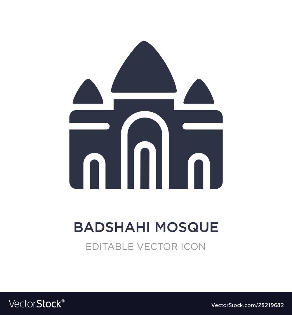 Badshahi mosque icon on white background simple