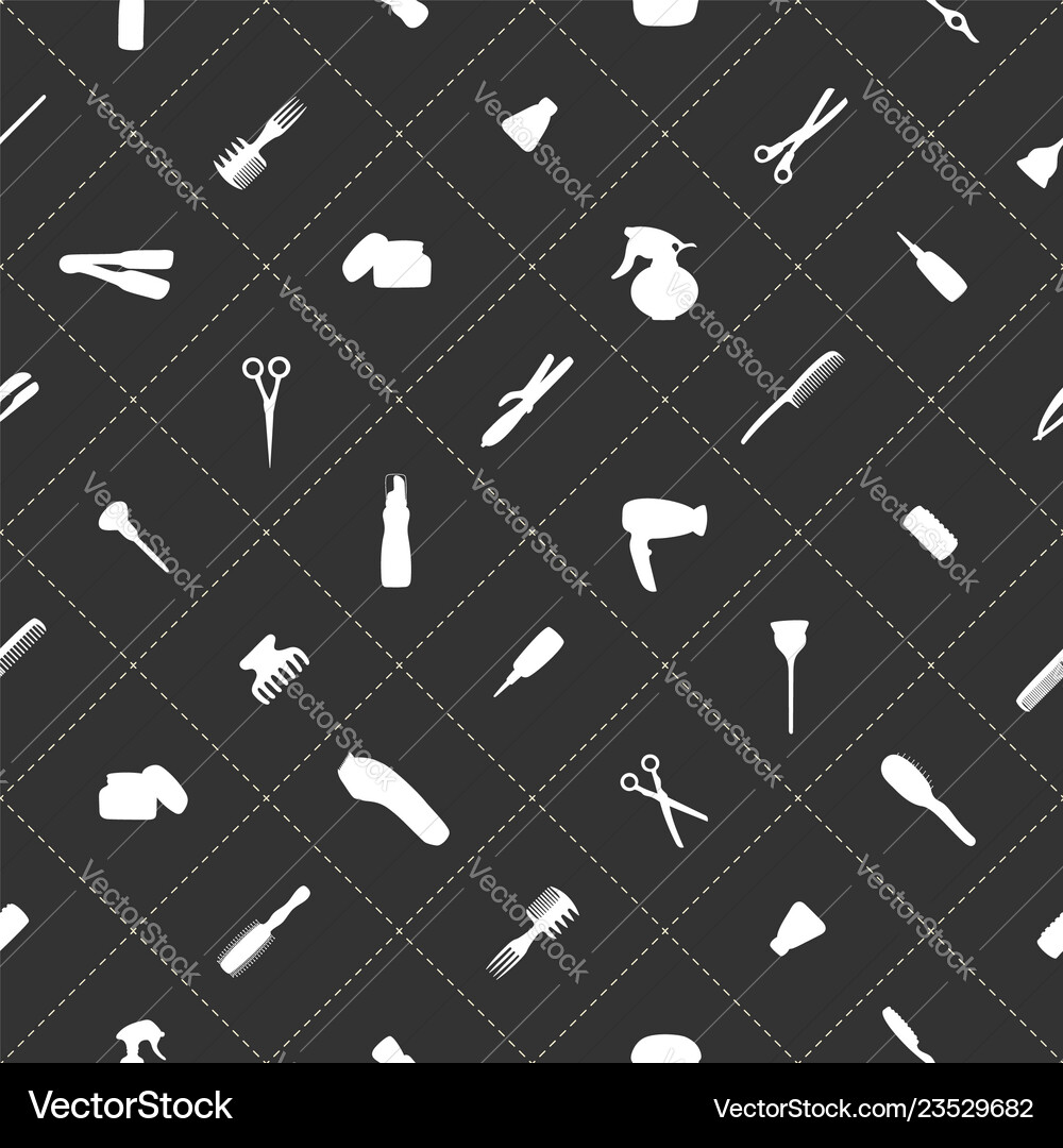 Barbershop seamless pattern Royalty Free Vector Image